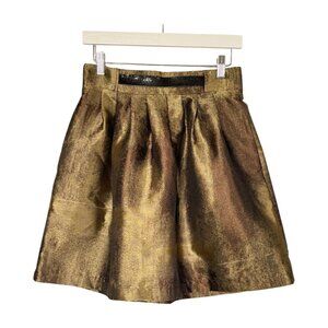 Kingan Jones Metallic Gold A-Line Skirt (Made in New Zealand) – Size 10